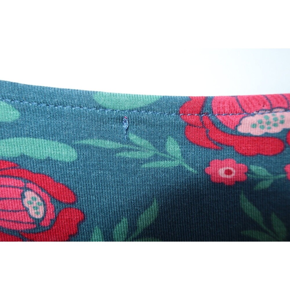 Gudrun Sjoden Floral Print Dress L Jersey Knit Lyocell Stretch Long Sleeve Boho - Picture 10 of 12